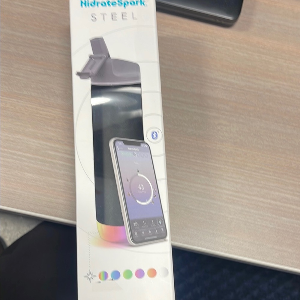 HidrateSpark Steel Smart Bottle - Black